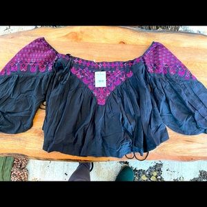 Free people off the shoulder long sleeve top